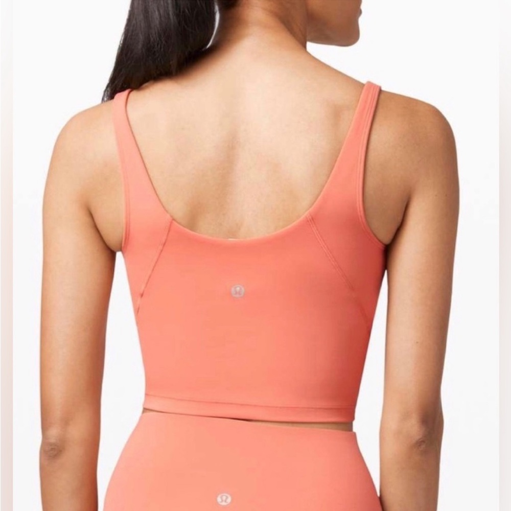coral lulu lemon align tank, size 2 worn 2 times